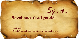 Szvoboda Antigoné névjegykártya